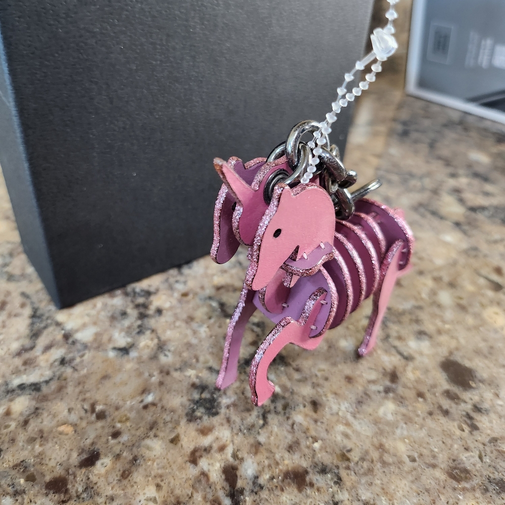 Coach Pink Unicorn...see Pics Some Wear On Hardware - Picture 2 of 7